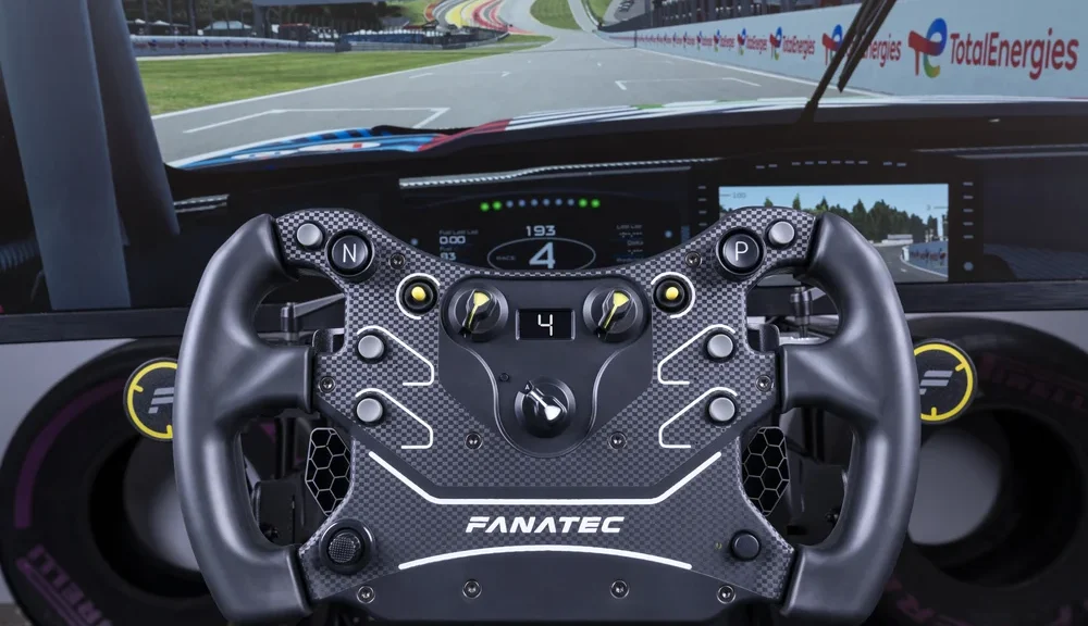 A Fanatec’s CSL Steering Wheel GT3 (copyright Fanatec)