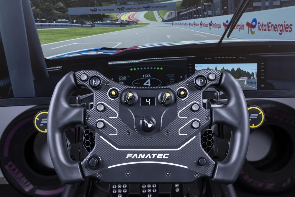 A Fanatec’s CSL Steering Wheel GT3 (copyright Fanatec)